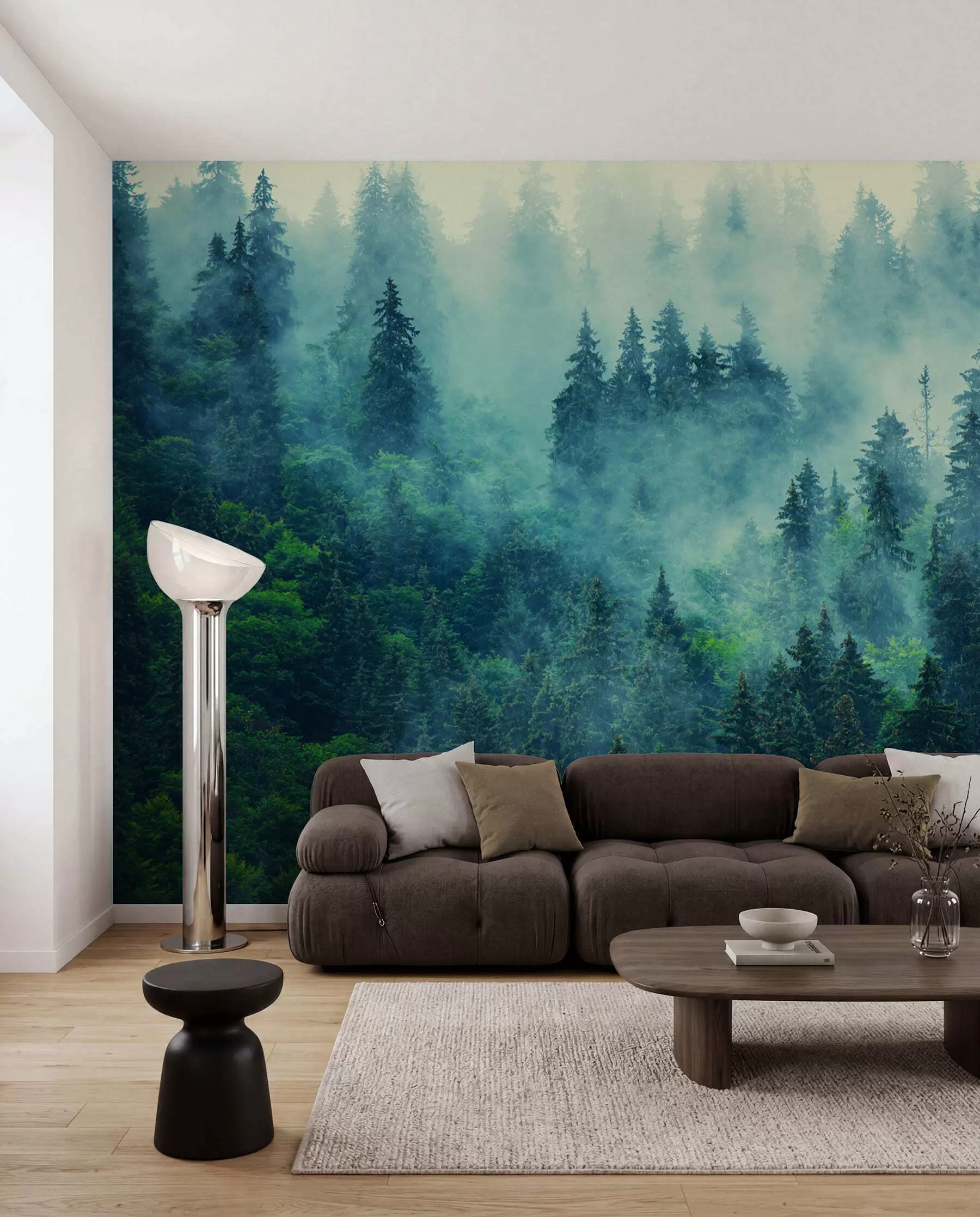 wall murals Forest in Deep Teal u33150