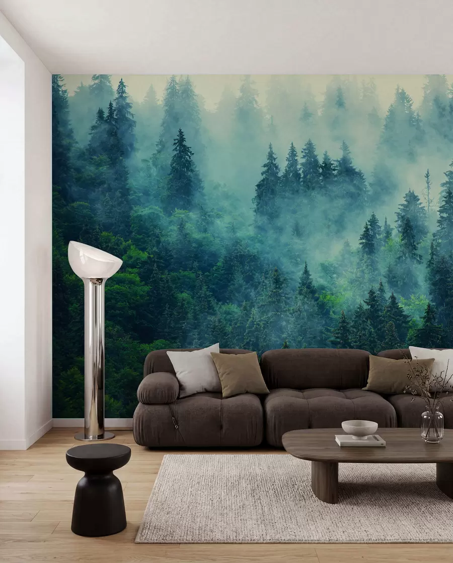 wall murals Foggy forest in the morning u33150