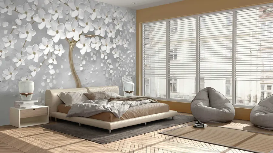 wall murals Flowering tree with large flowers u37065