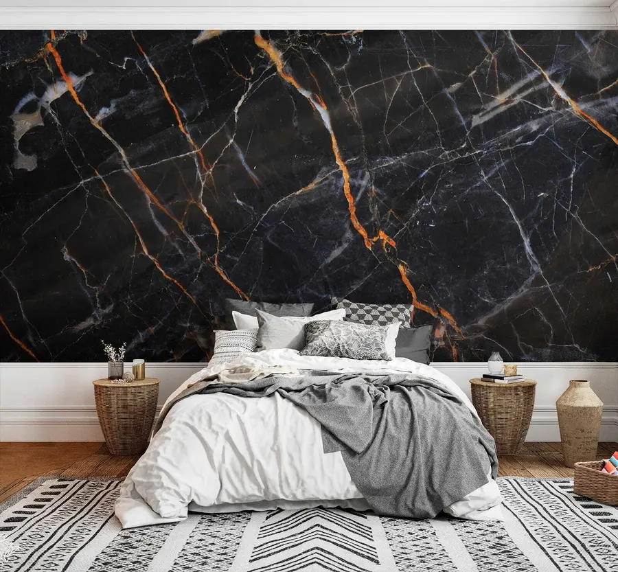 wall murals Black classic marble u37463