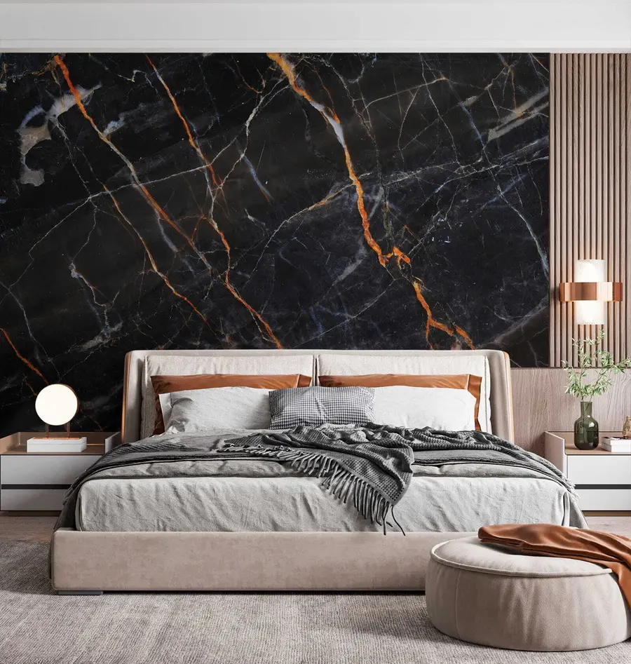 wall murals Black classic marble u37463