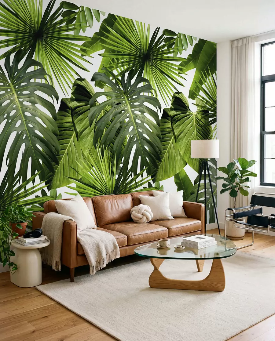 wall murals Tropical greens u37767