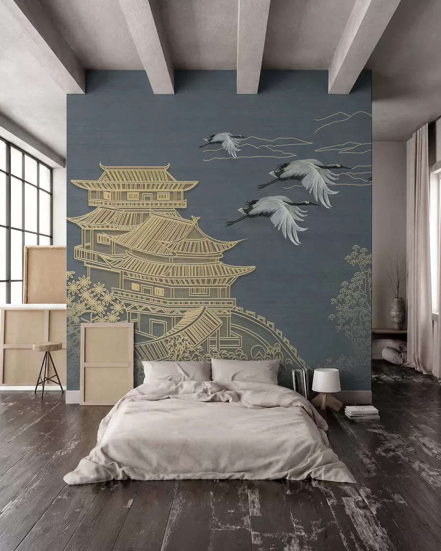 wall murals Japanese style drawing u38720