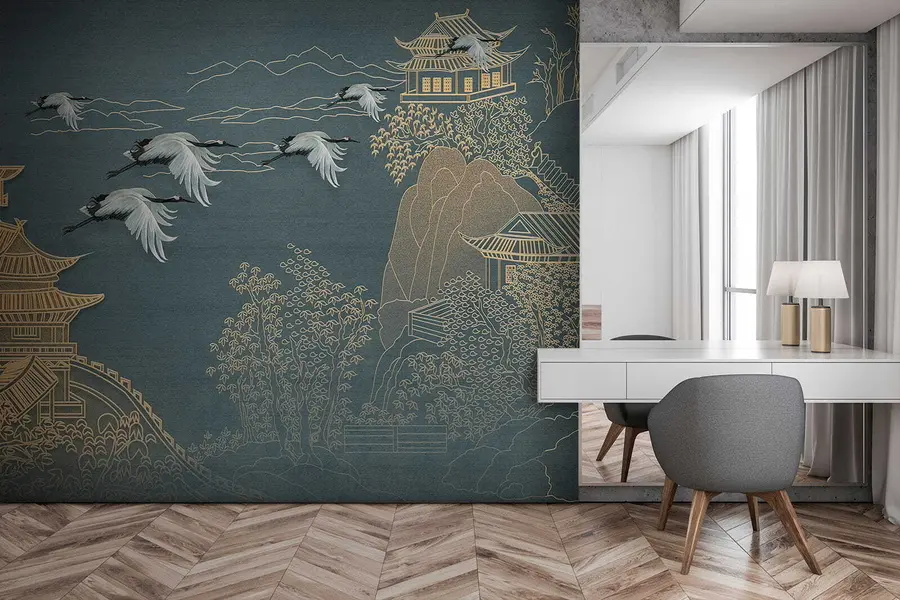 wall murals Japanese style drawing u38720