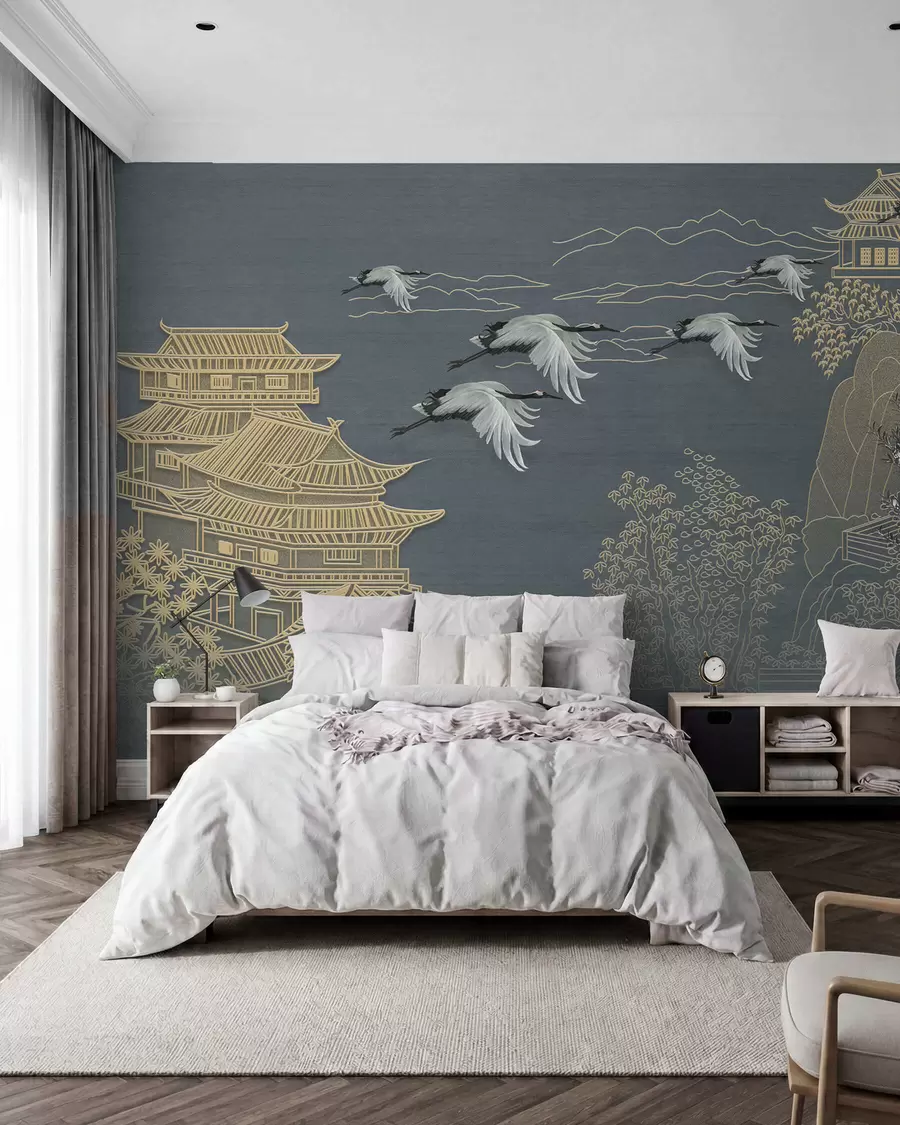 wall murals Japanese style drawing u38720