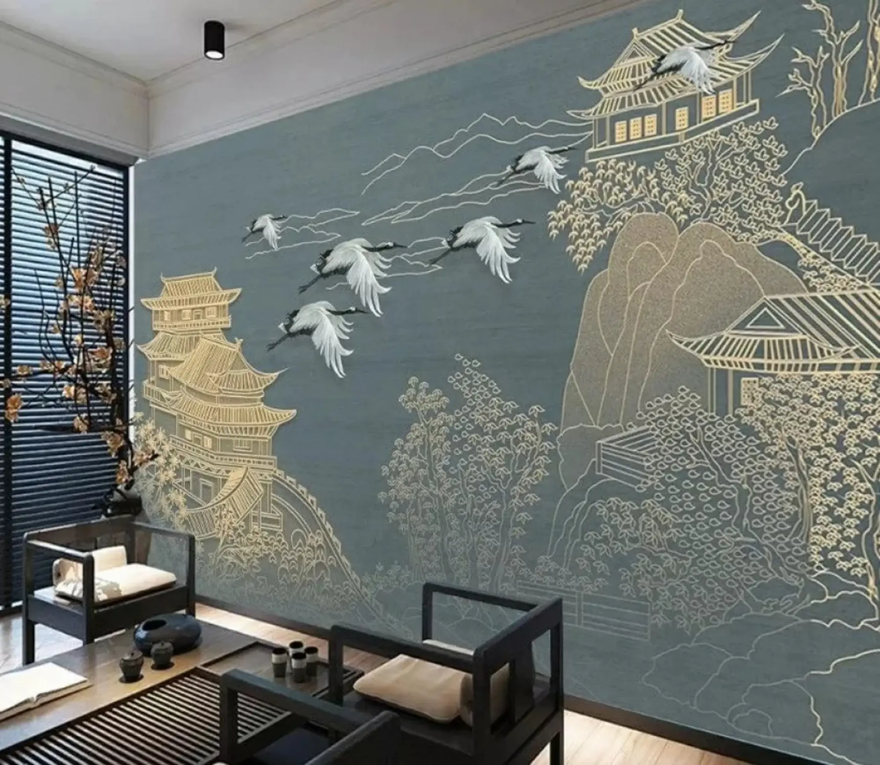 wall murals Japanese style drawing u38720