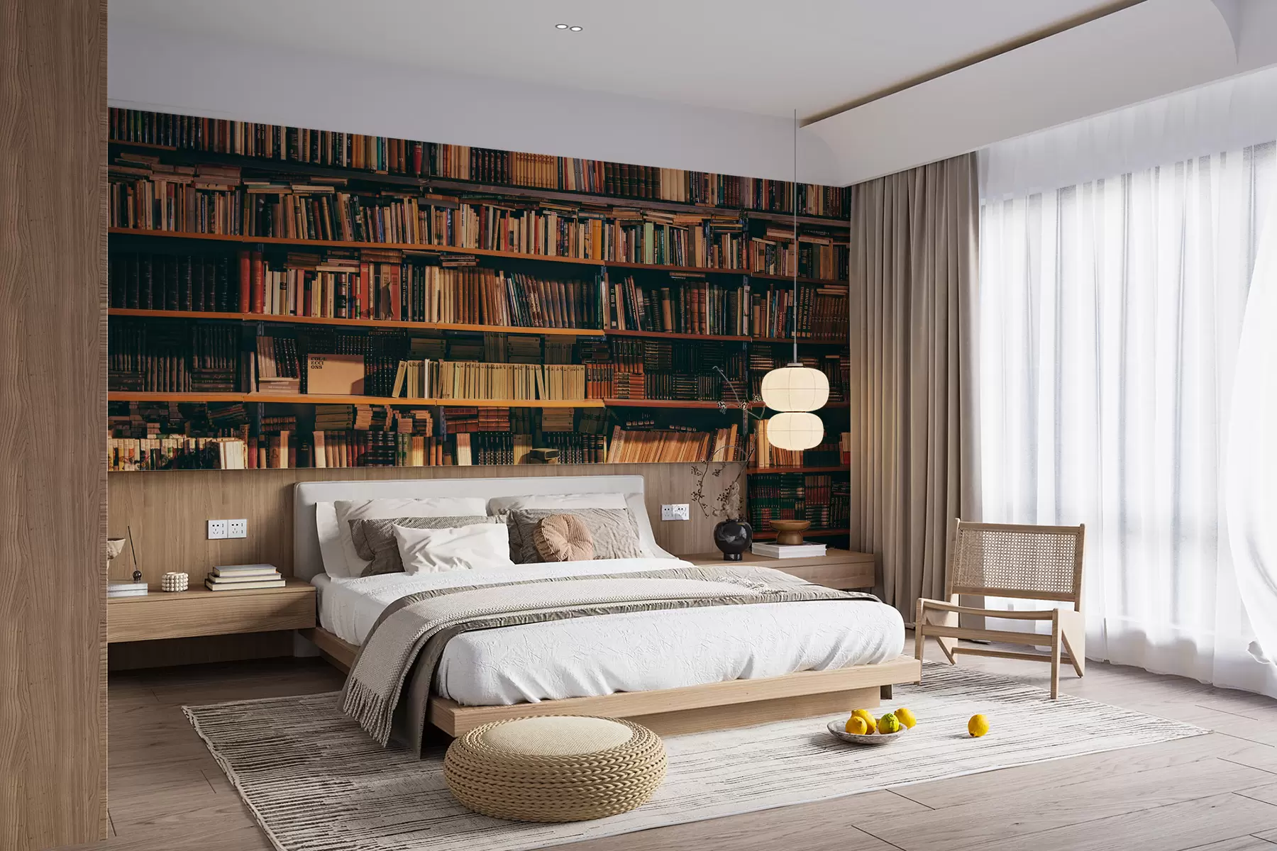 wall murals A big library u40004