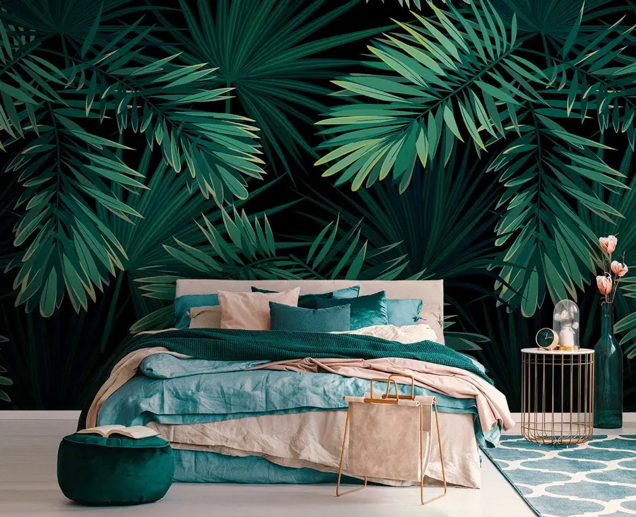 wall murals Green palm trees u43269