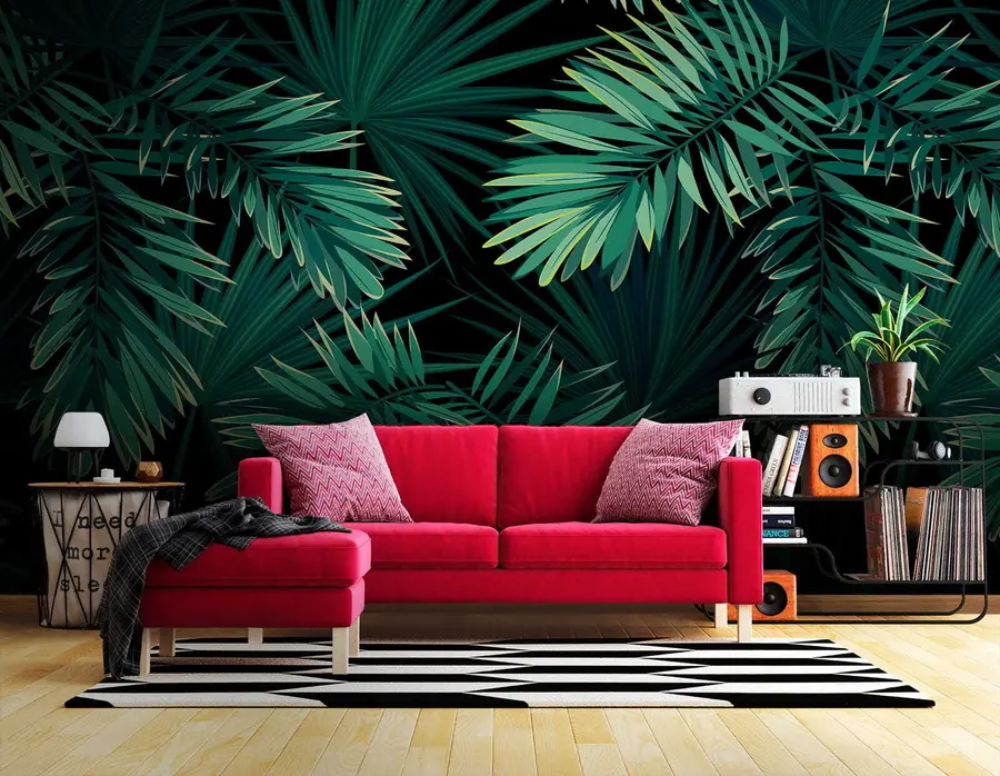 wall murals Green palm trees u43269