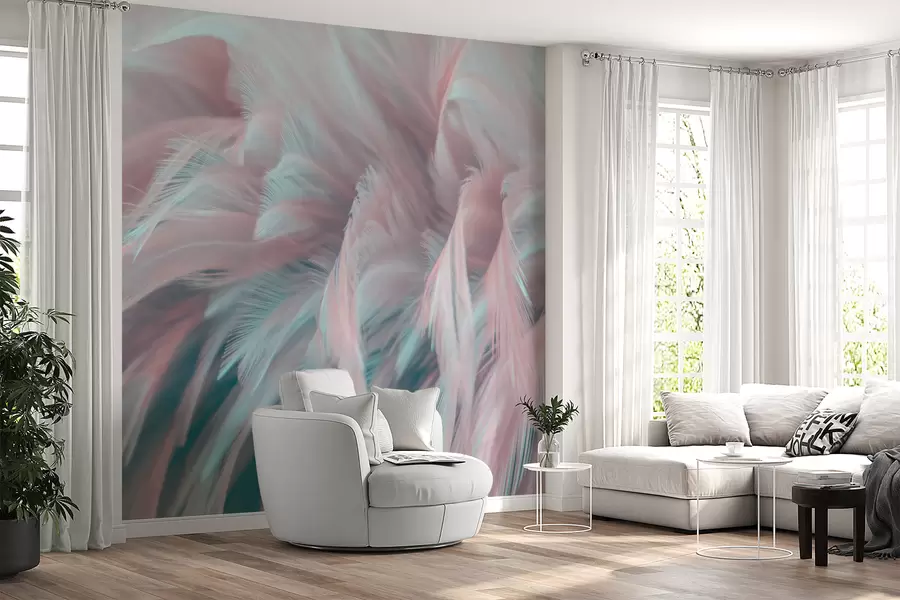 wall murals Plant, azure and petal u45689