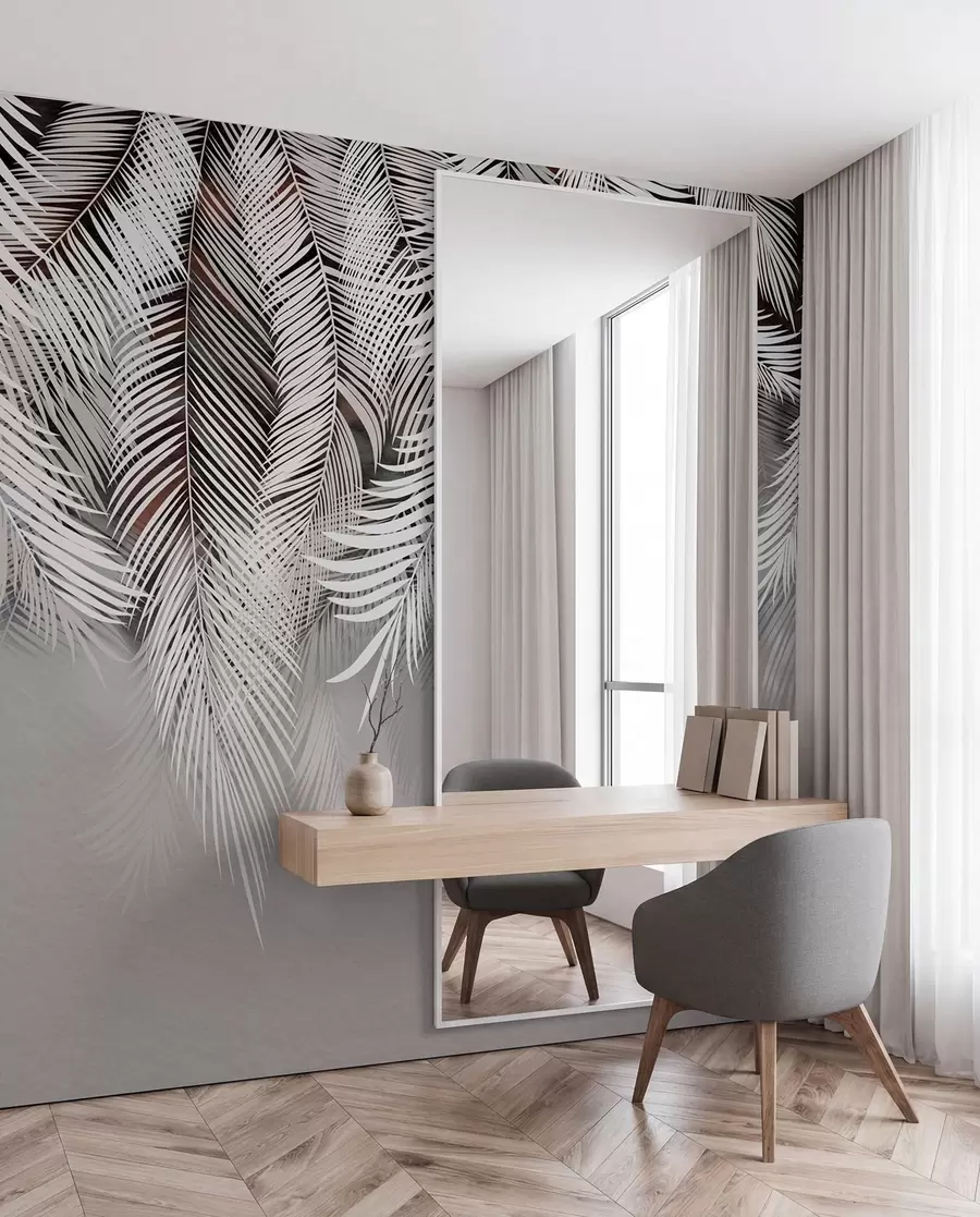 wall murals Palm Curtain on Cocoa u48556v4