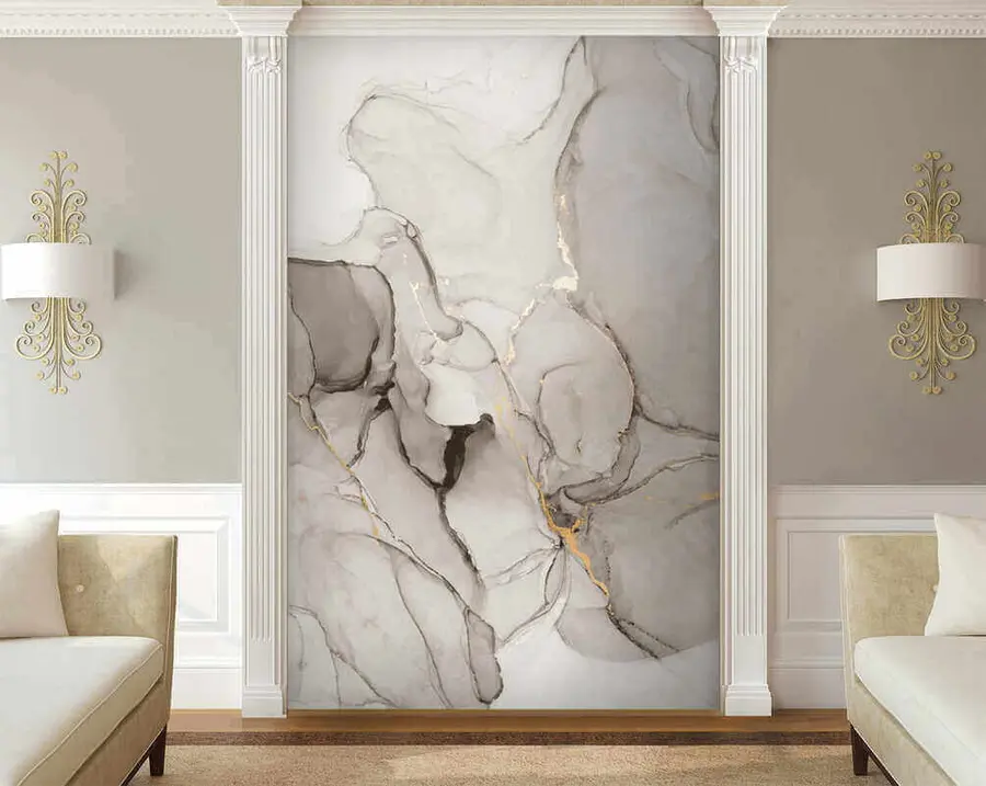 wall murals Grey marble u49256