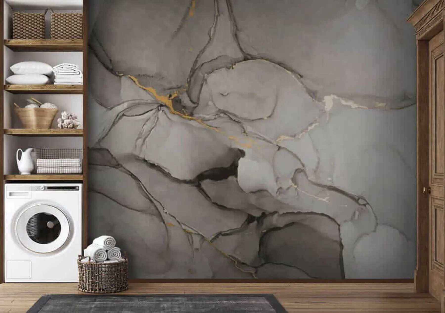 wall murals Grey marble u49256