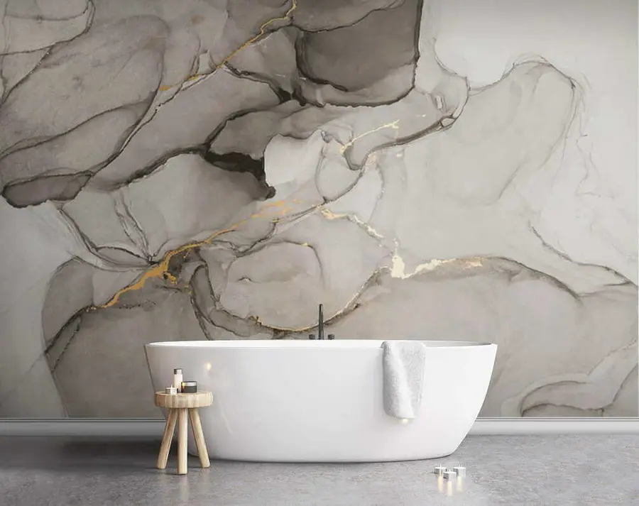 wall murals Grey marble u49256