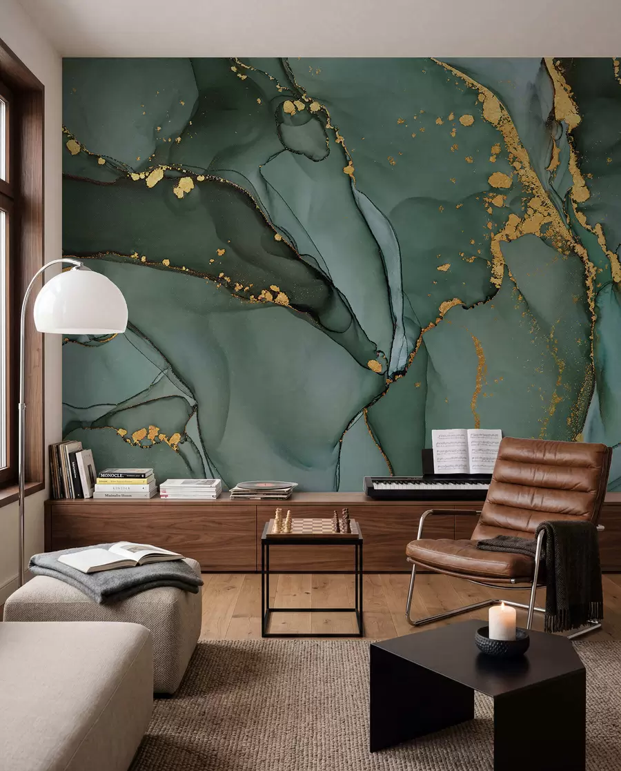 wall murals Green marble u50235