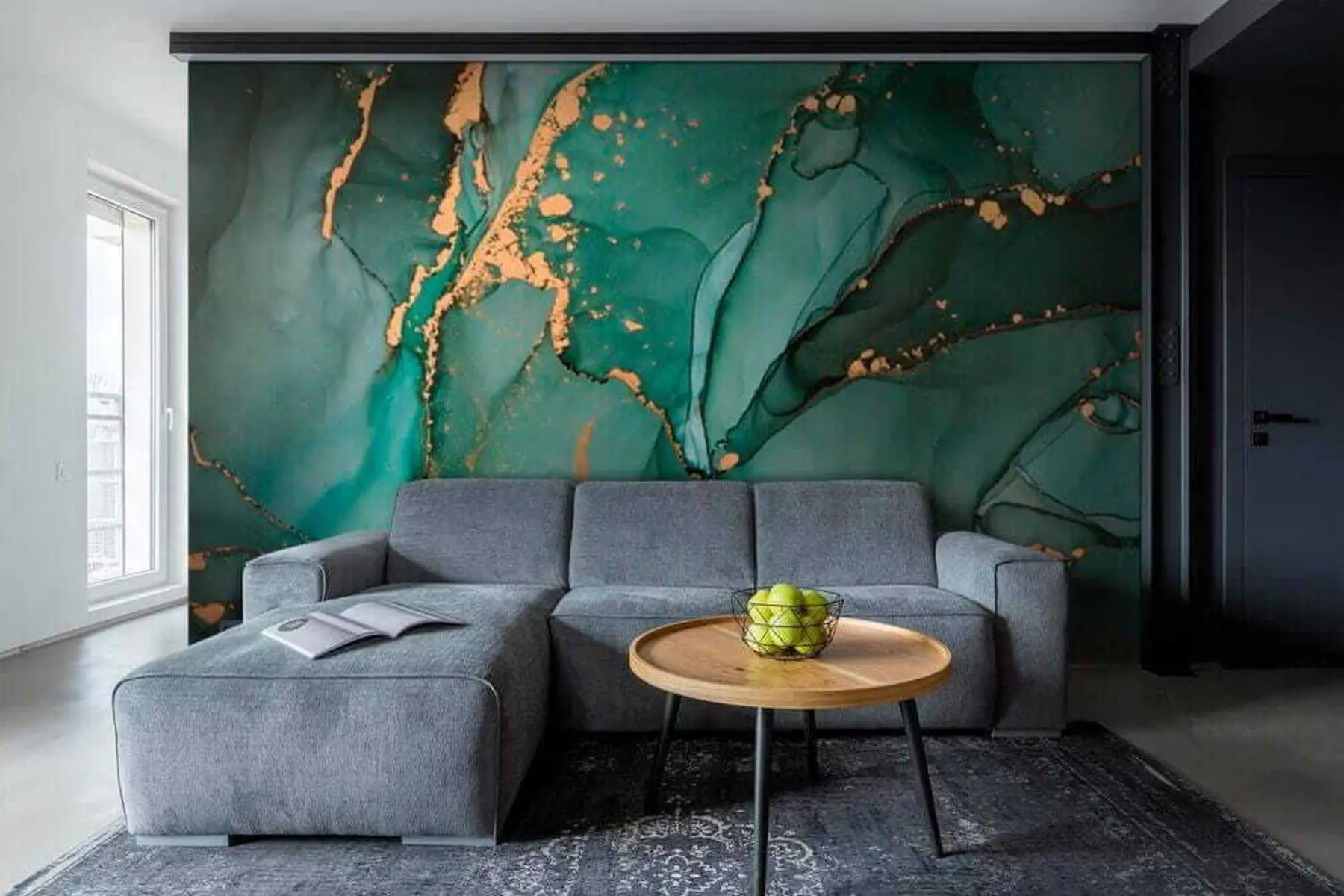 wall murals Green marble u50235