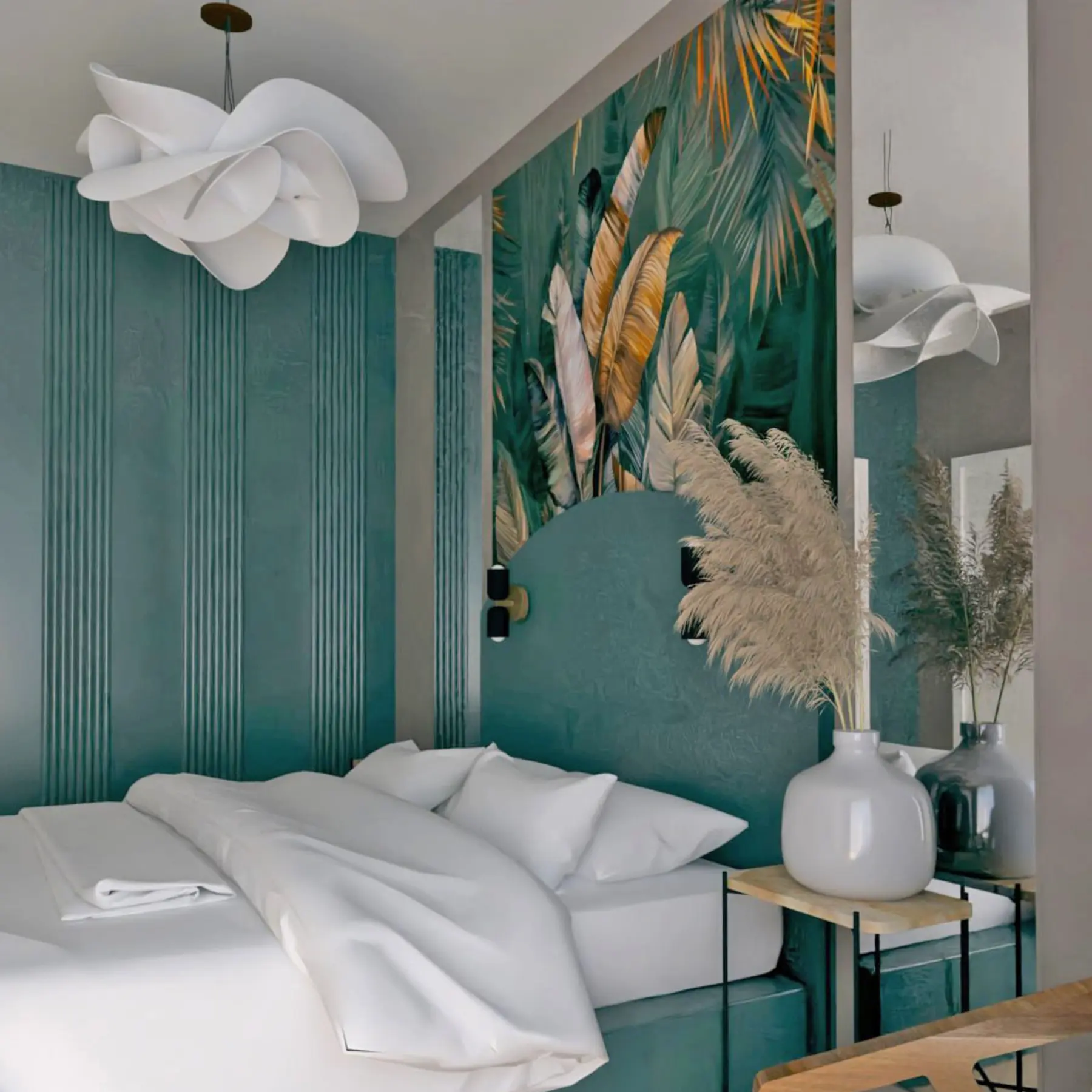 wall murals Bright tropical jungle u50468