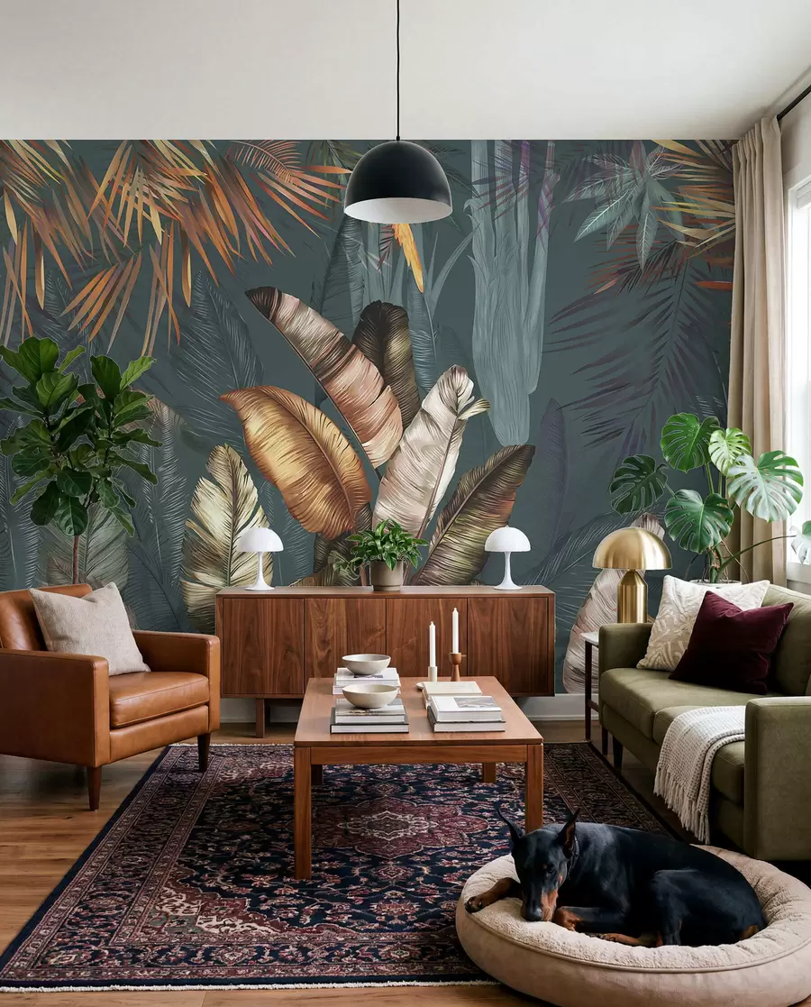 wall murals Bright tropical jungle u50468