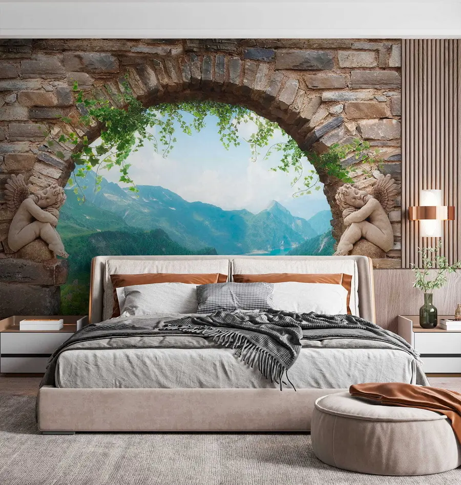 wall murals Arch with a view of the mountains u52506