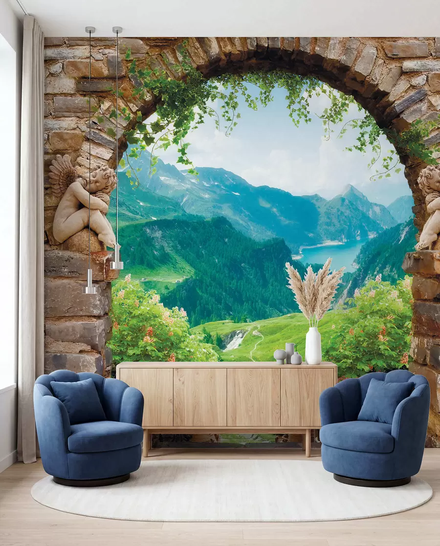 wall murals Arch with a view of the mountains u52506