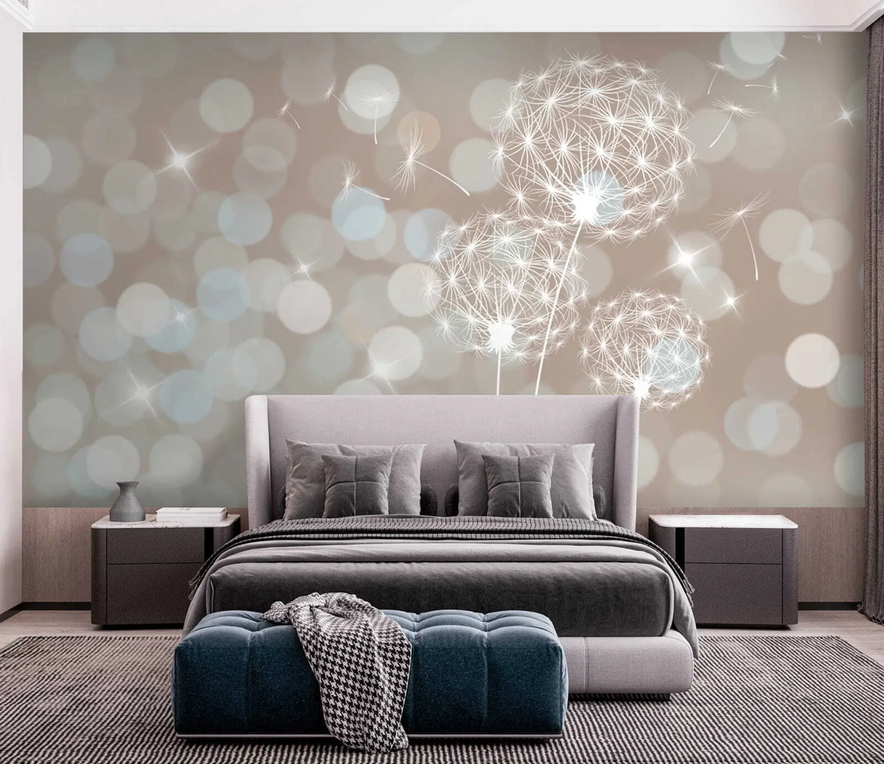 wall murals Dandelions in radiance u52507