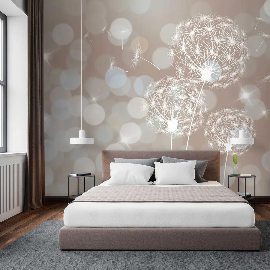 wall murals Dandelions in radiance u52507