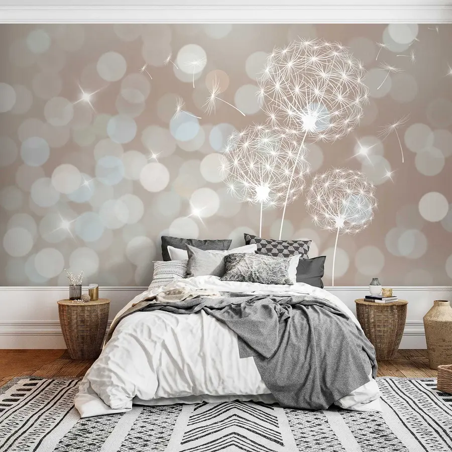 wall murals Dandelions in radiance u52507