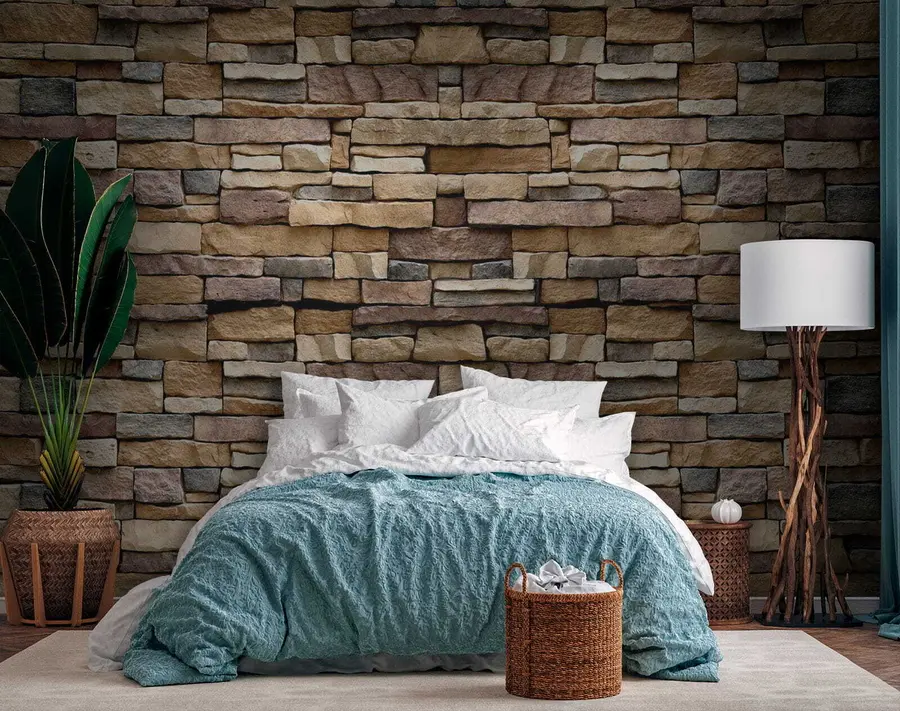 wall murals Stone wall u52545