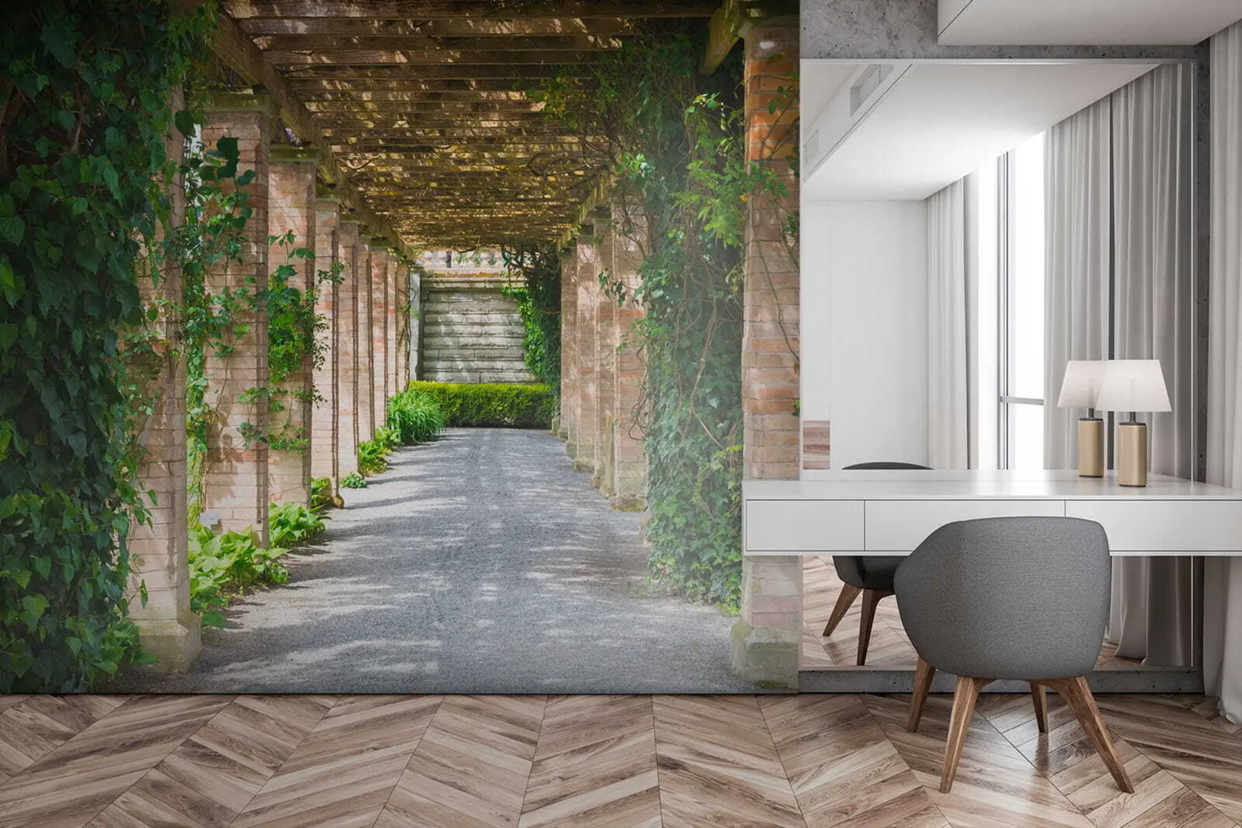 wall murals Italian courtyard u53299