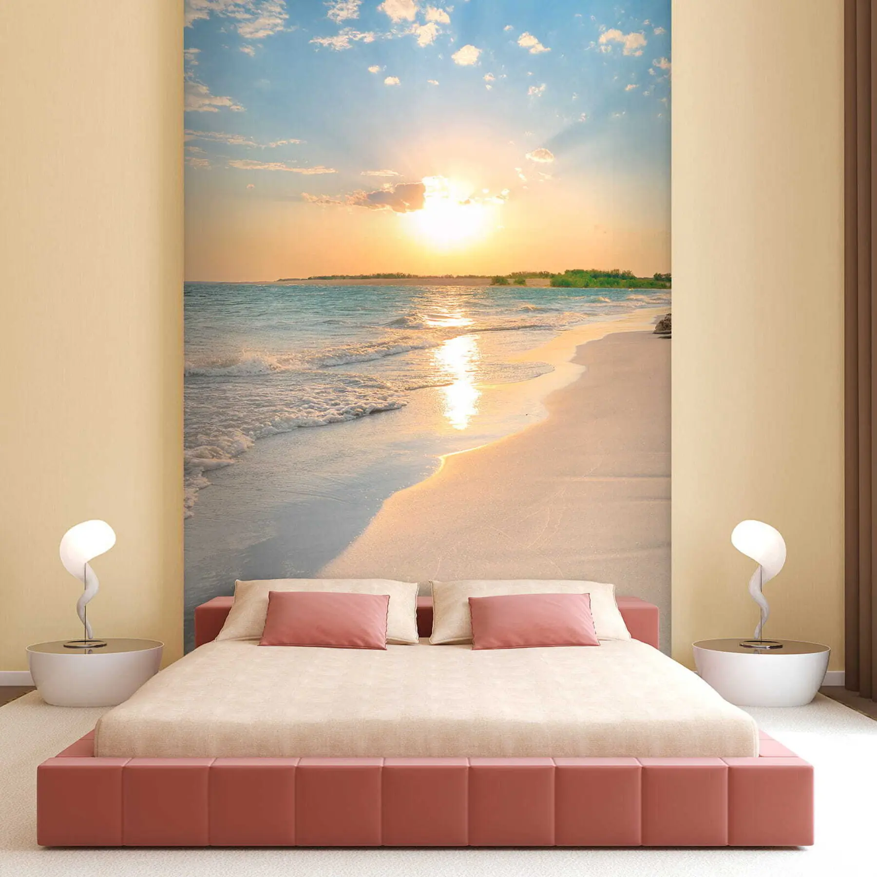 wall murals Sunset on the sea coast u53408