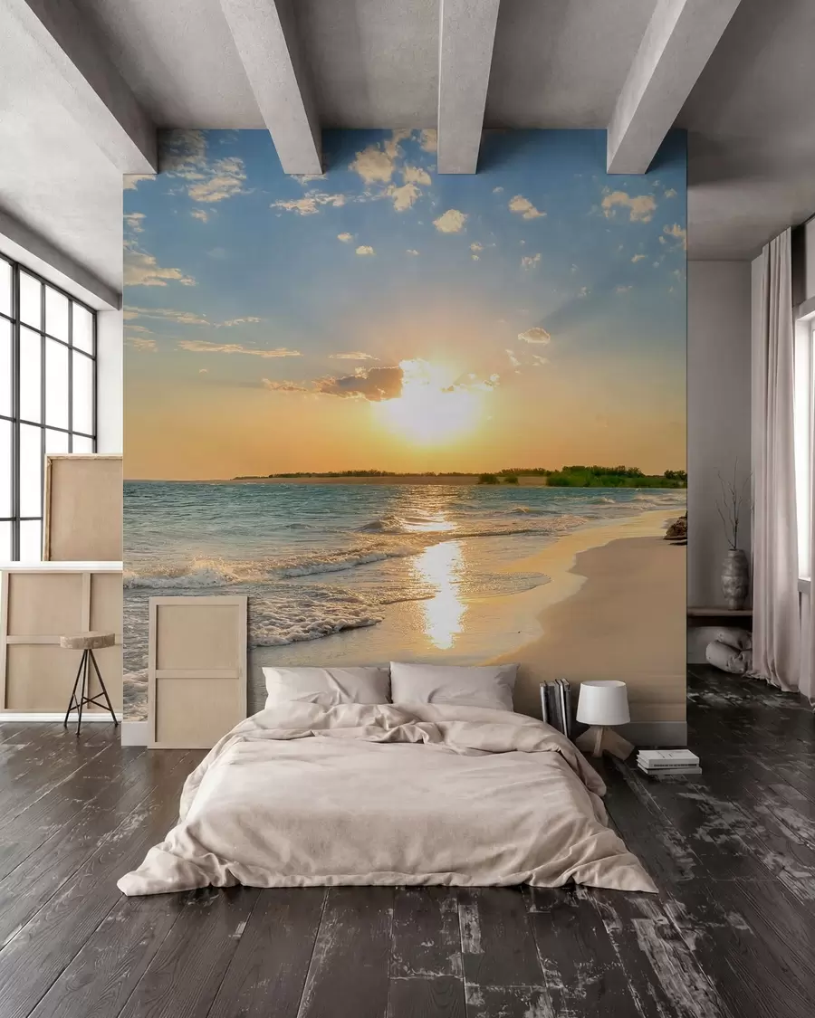 wall murals Sunset along the Shore u53408
