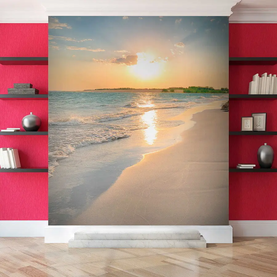wall murals Sunset on the sea coast u53408