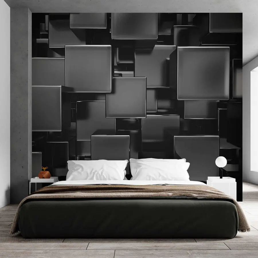 wall murals Anodized titanium cubes u53412