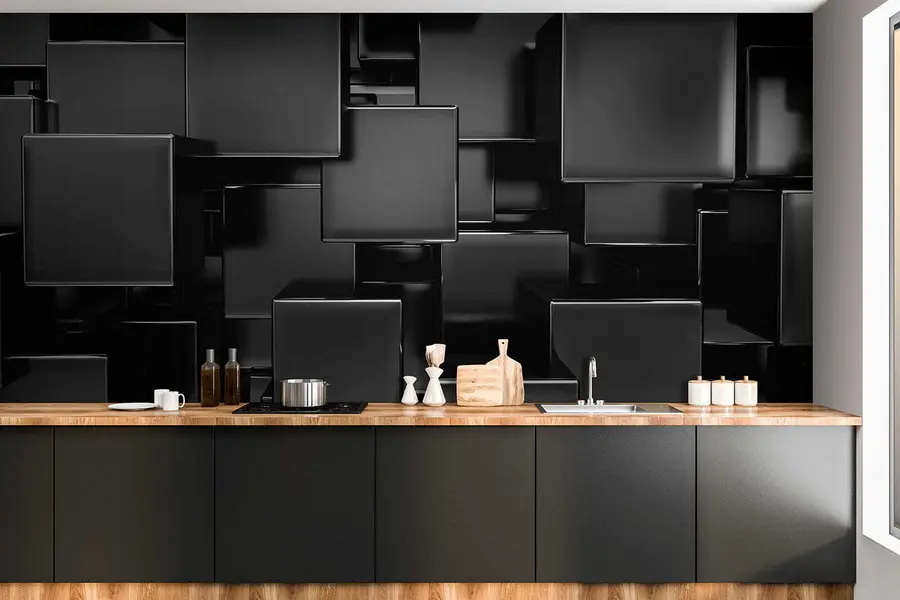 wall murals Anodized titanium cubes u53412
