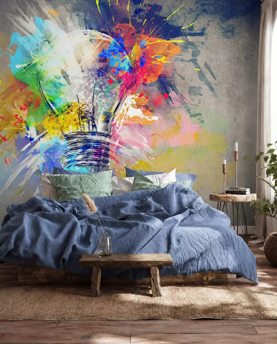 wall murals A Bright Idea in Colour u53882