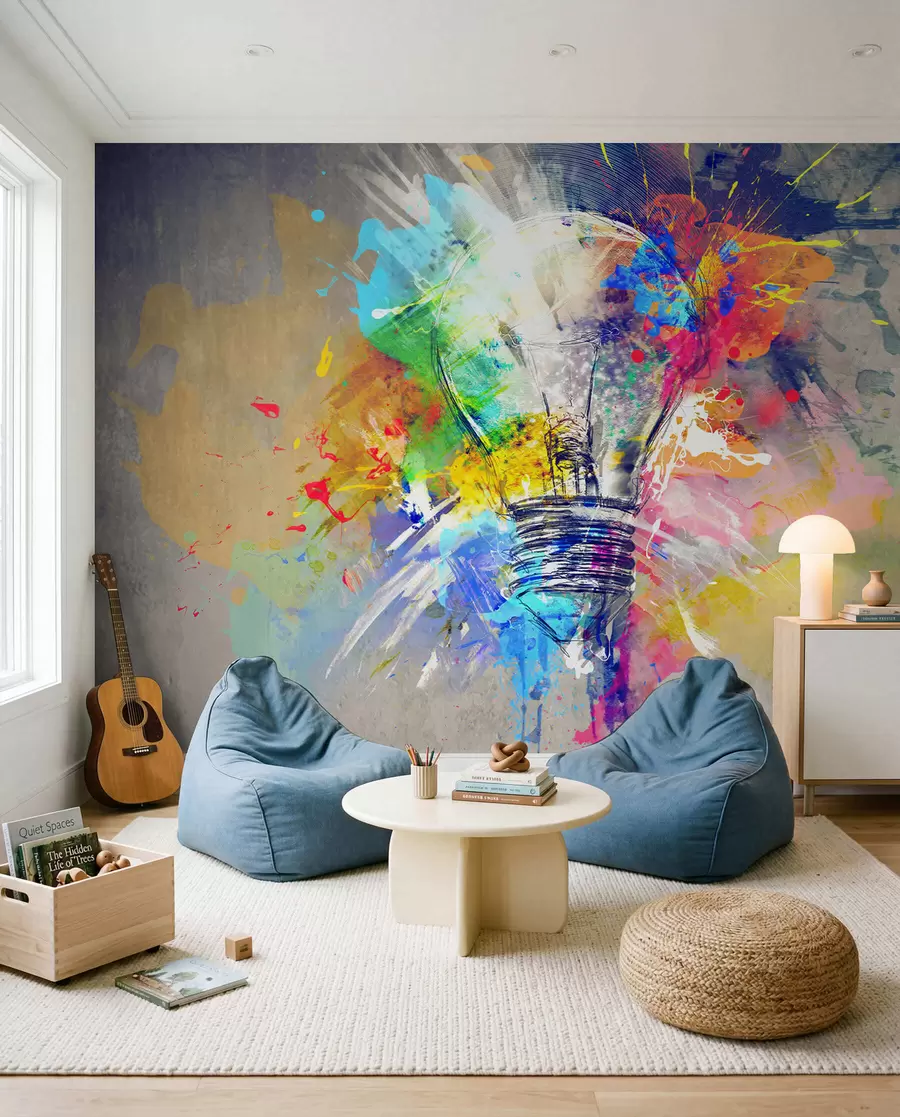 wall murals A Bright Idea in Colour u53882