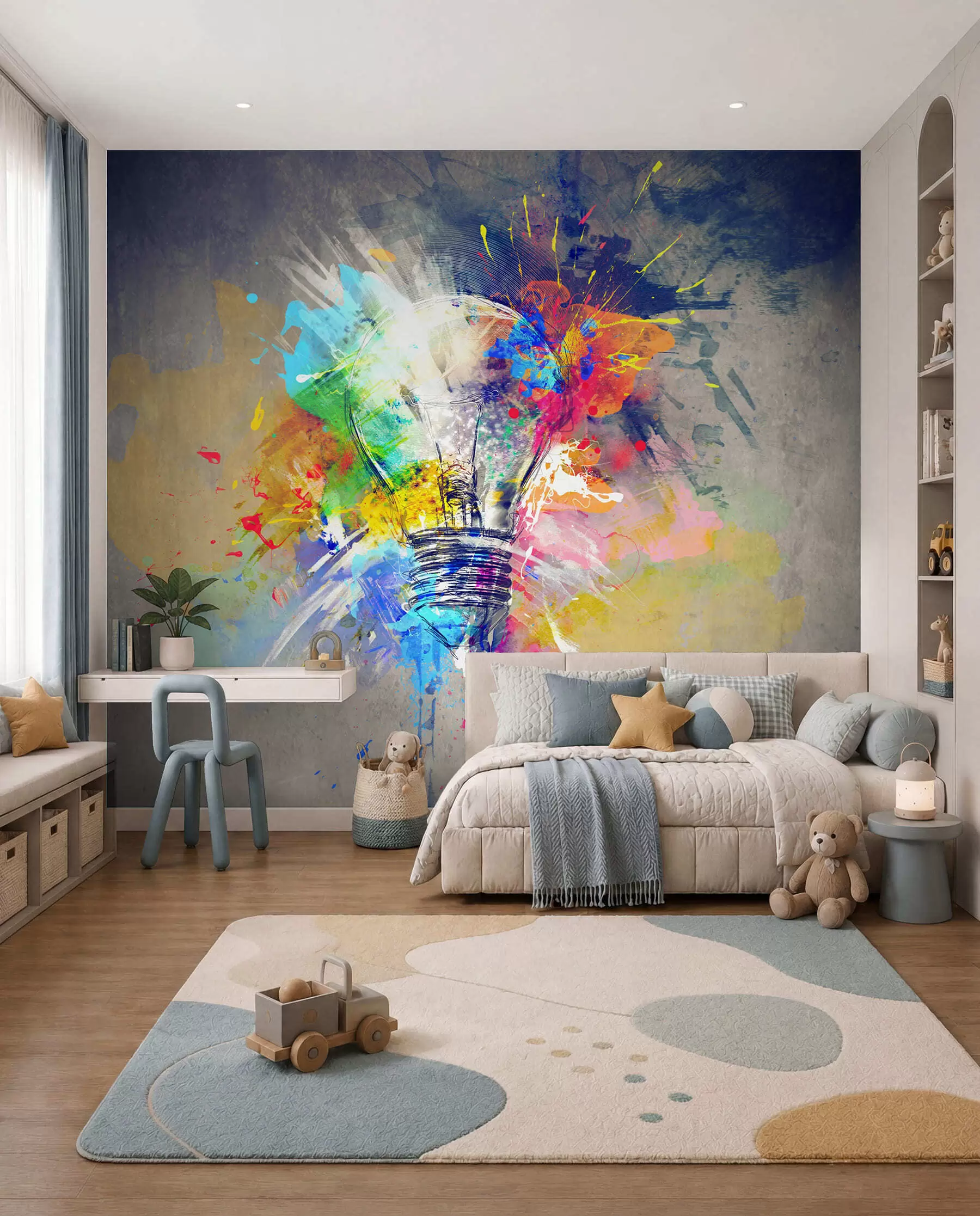 wall murals A Bright Idea in Colour u53882