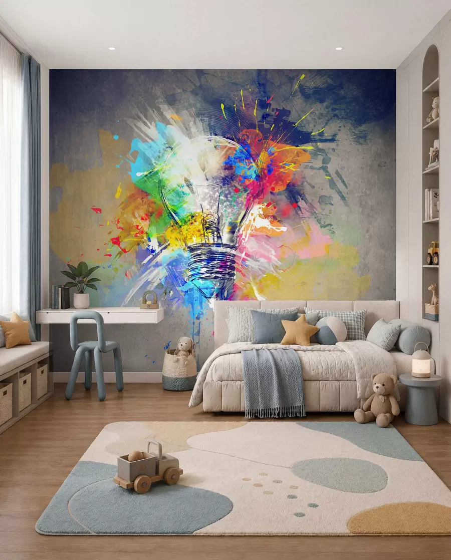 wall murals A Bright Idea in Colour u53882