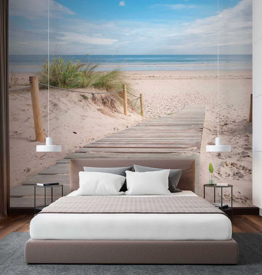 wall murals Path to the sandy beach u54357