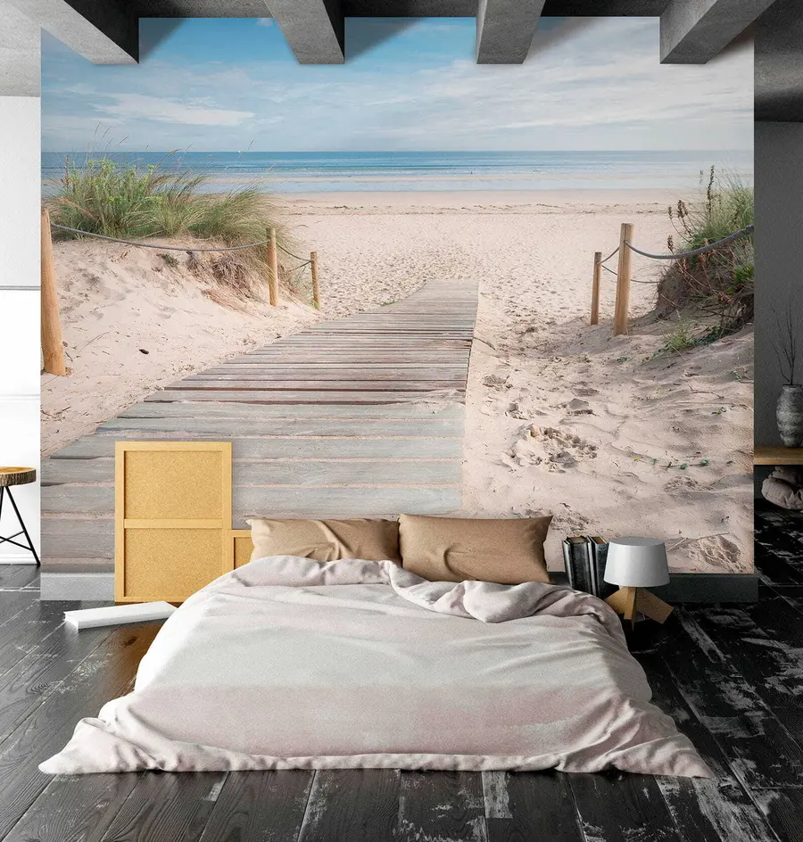 wall murals Path to the sandy beach u54357