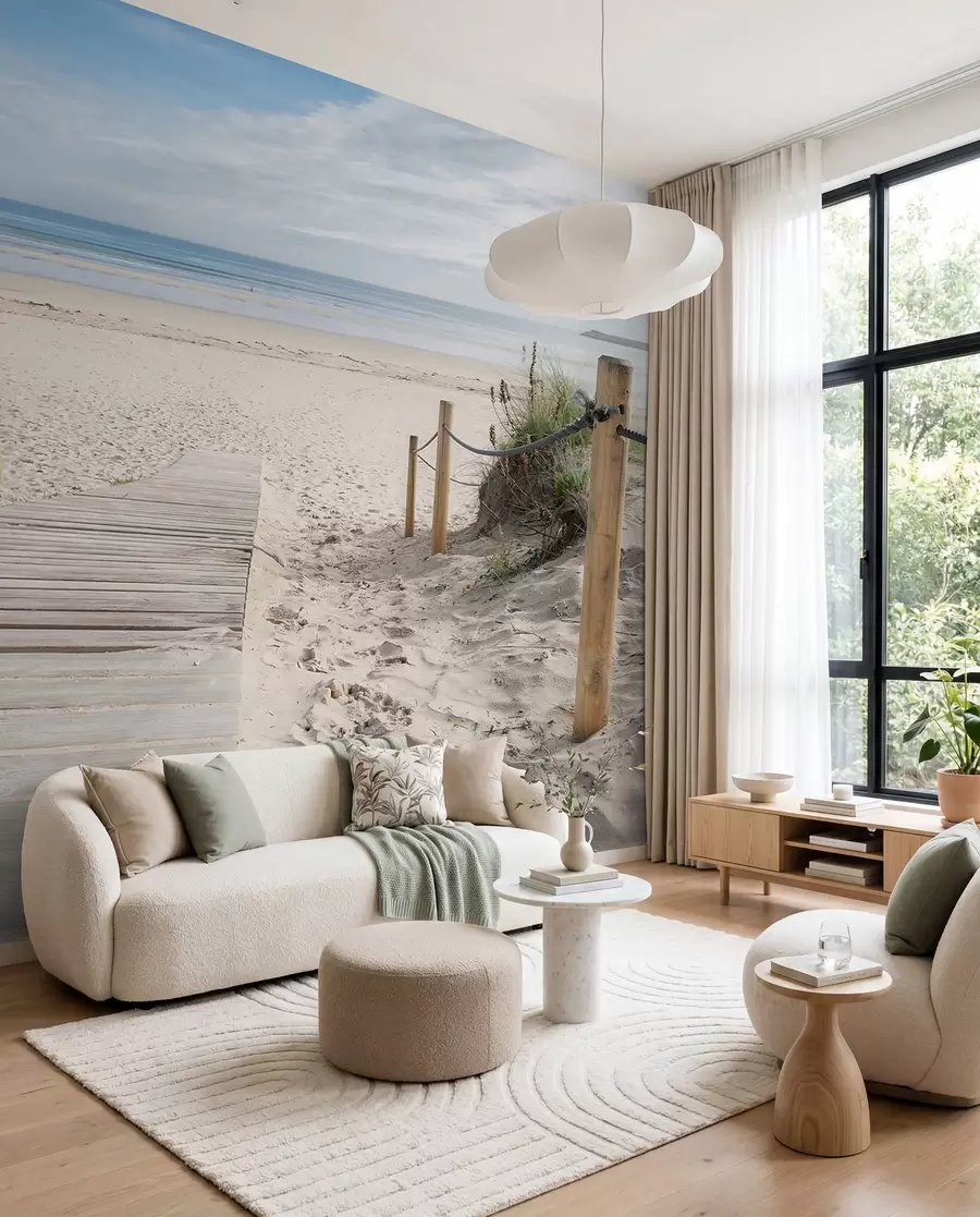 wall murals Path to the sandy beach u54357