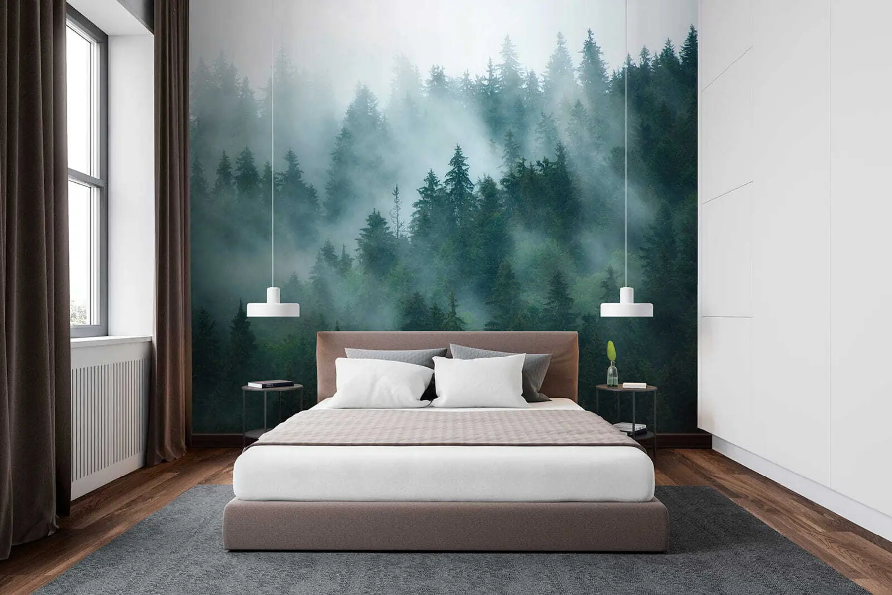 wall murals Foggy forest u57914