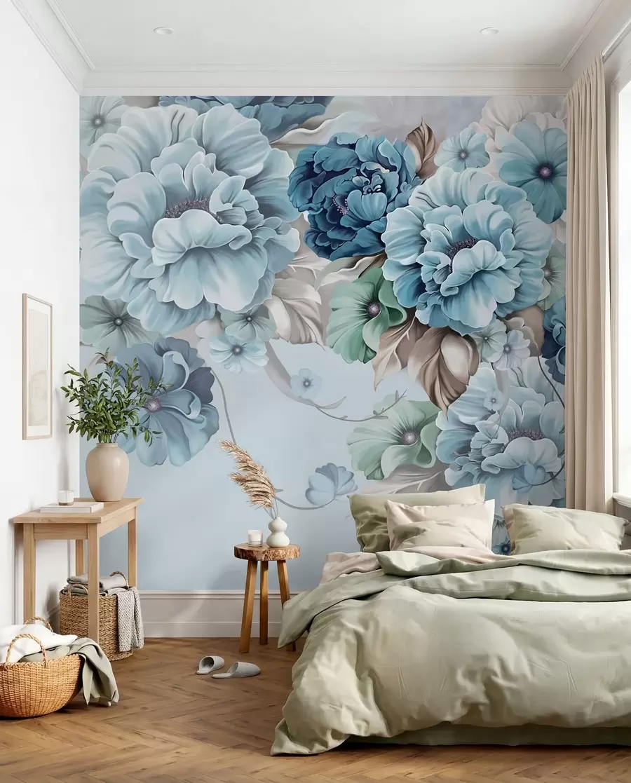 wall murals Blue Floral Bouquet u59900