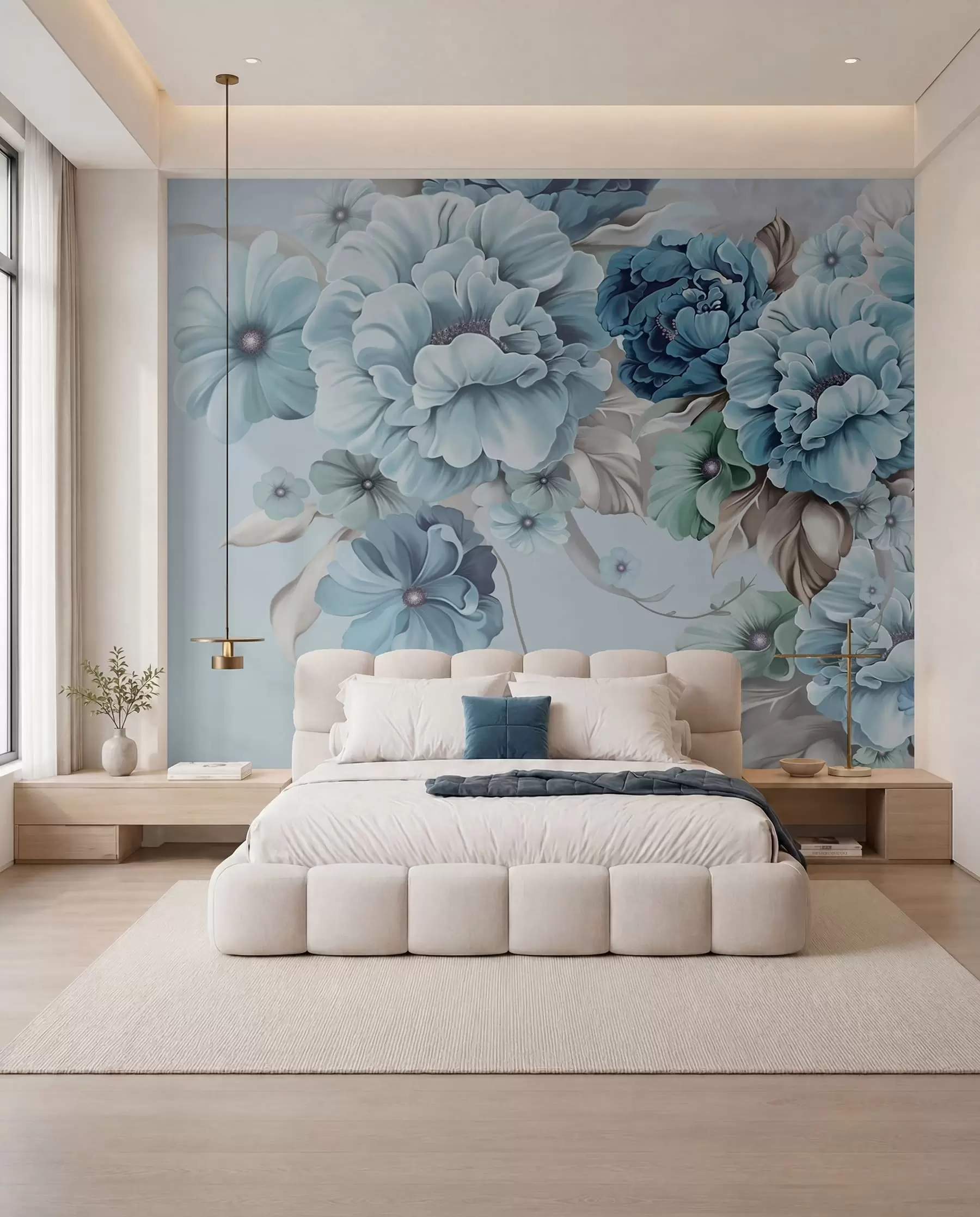wall murals Blue Floral Bouquet u59900