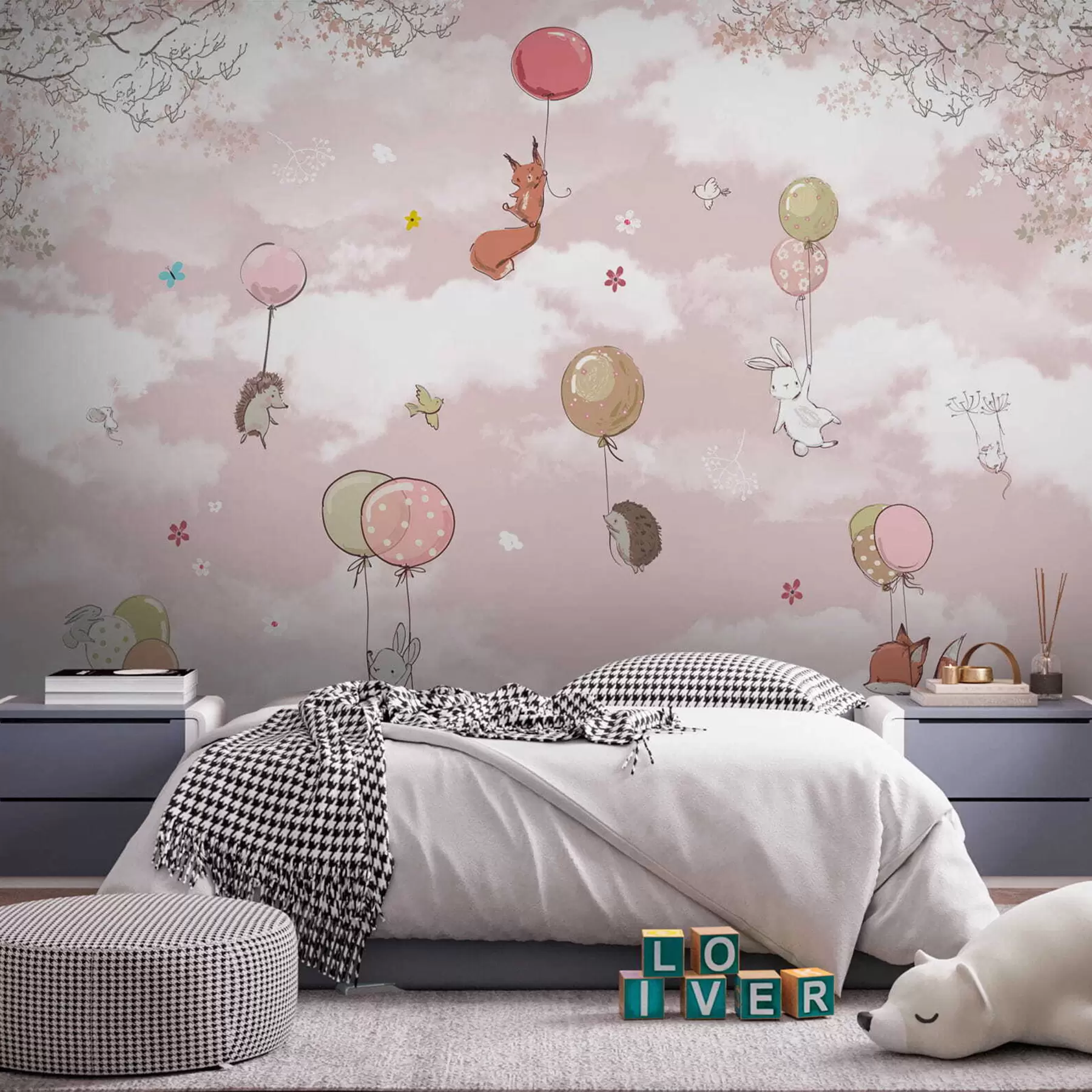 wall murals Hot air balloons in the clouds u59963