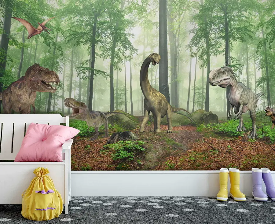 wall murals Dinosaurs in the forest u60039