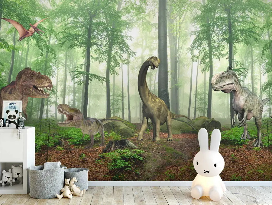 wall murals Dinosaurs in the forest u60039