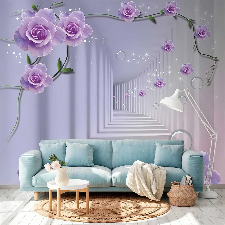wall murals Flower, purple and petal u60194
