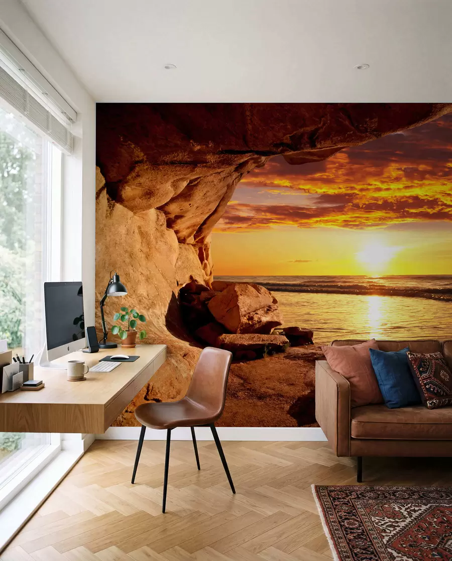 wall murals Sunset in the rocks u60242