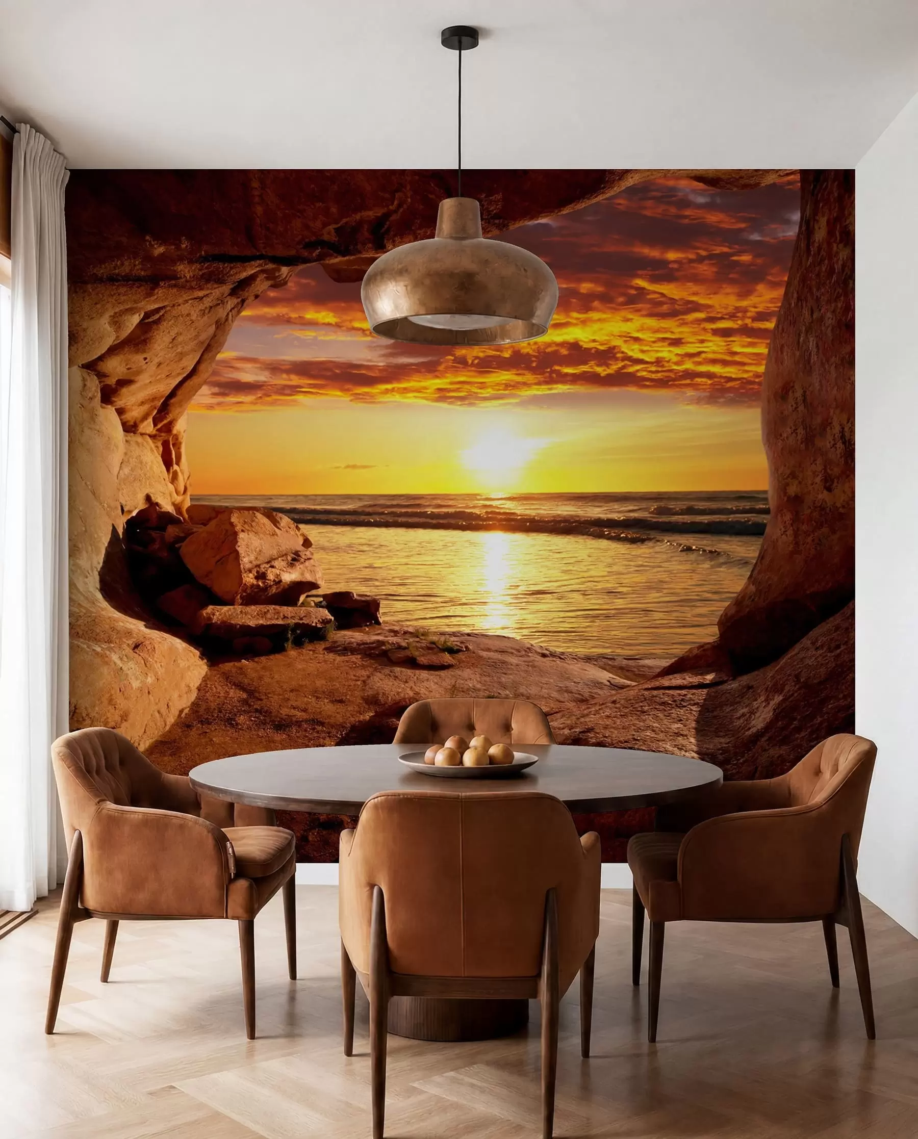 wall murals Sunset through the Rocks u60242